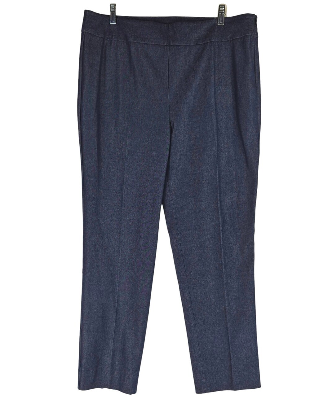 Talbots Women’s Chatham Ankle Pant Slim Leg Sateen Navy Blue Stretch – Sz 14